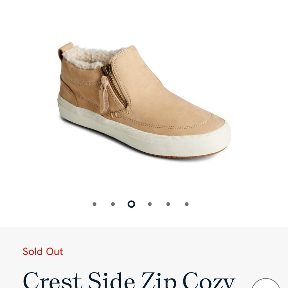 Tan Sneakers with Cozy Lining and Side Zip Sperry